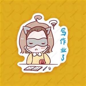 استیکر طرح cute girl 24 