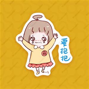 استیکر طرح cute girl 21 