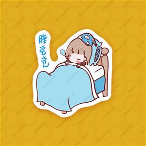 استیکر طرح cute girl 15 