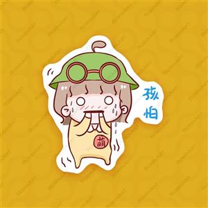 استیکر طرح cute girl 5 