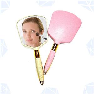 آینه آرایشی دسته دار مدل مرمر