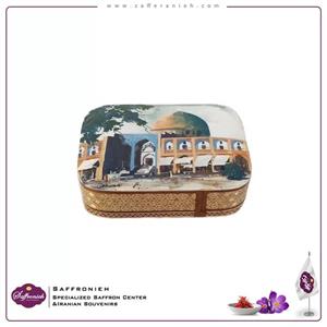 جعبه خاتم مستطیل طرح آبرنگ مدل آبرنگ کد 1023