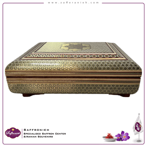 جعبه نفیس خاتم کاری مدل رضوان تمام خاتم کد 1029