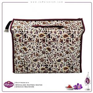 کیف هدیه قلمکار با دسته سایز 32*32 سانتیمتر کد 098