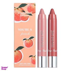 رژ لب مدادی دراگون رانی مدل هلو شماره D مجموعه 2 عددی