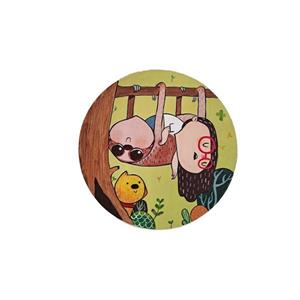 تابلو نقاشی اکریلیک مدل کودک خوابالو و حیوانات جنگل