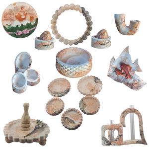 مجموعه ظروف هفت سین ۲۱ پارچه مدل   ماربل پتینه طرح  مروارید کد 62511