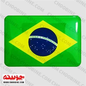 برچسب ژله ای کد ۰۳ – استیکر پرچم برزیل (۶ در ۴ سانت)