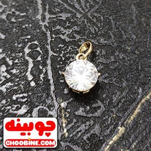 پلاک آویز ژوپینگ تک نگین درشت (شناسه کالا : ۹۵۴۰۰۴)