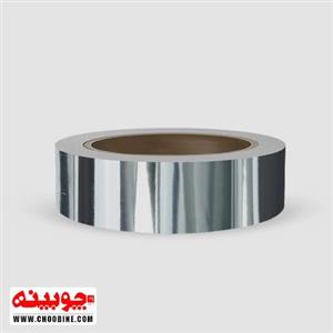 نوار نقره ای / سیلور / استیل براق پشت چسب دار PVC (عرض ۳ سانتیمتر)