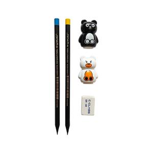 سرمدادی مدل عروسک خرسی به همراه مداد و پاک کن بسته 5 عددی