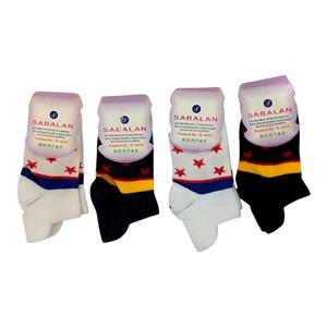 جوراب نوزادی مدل سبلان بسته 4 عددی