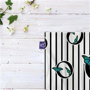 کاغذ کادو ترمه طراحان ایده مدل حرف O  پروانه ای کد cfp3017