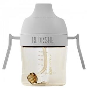 لیوان آبخوری 210 میل رنگ طوسی هی‌اورشی HeOrShe