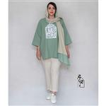 تونیک زنانه لینن طرح عشق کد 23367