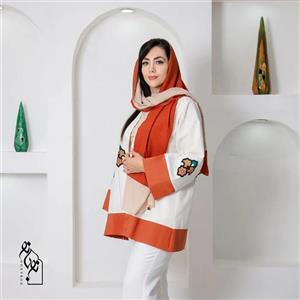 مانتو زنانه لینن نچرال طرح آی نور کد 23362