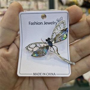 گل سینه سنجاقک سبز زنانه کد 803399