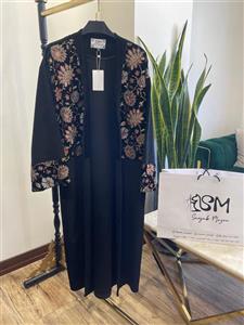 مانتو مجلسی زنانه مخمل سوزندوزی هندی کد san03