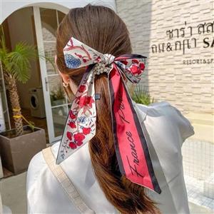 باندانا کش مو زنانه مرواریدی دنباله دار کد 70616