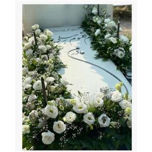 گل سنگ قبر سفید e355 