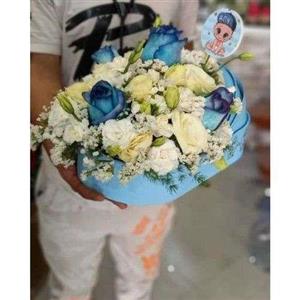  باکس گل نوزاد پسر d259