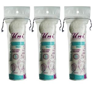 پد پاک کننده آرایش یونی لد مدل Ultra Soft سه بسته 80 عددی