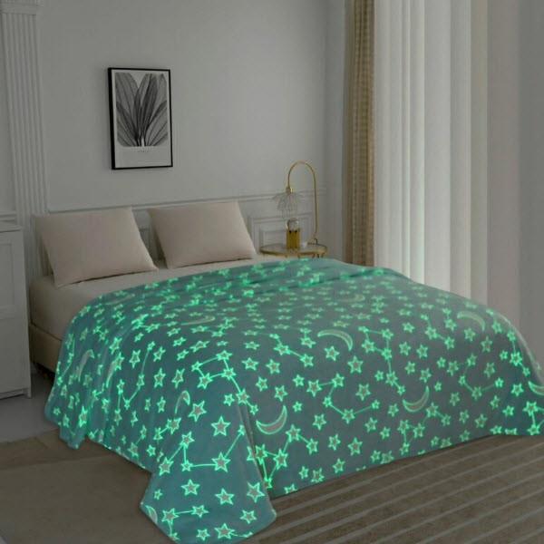 پتو مسافرتی مدل شب نما آسمان زیبا سایز 180x200 سانتی متر