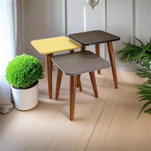 میز عسلی مدل لیون 322 کد 39 مجموعه 3 عددی