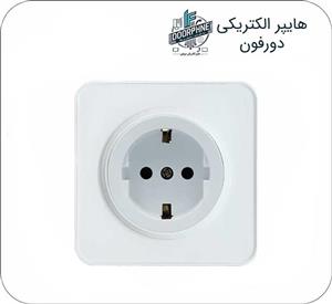 کلید و پریز ایران الکتریک مدل اسپیناس سفید پلکسی