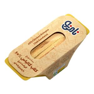 ساندویچ کلاب کالباس 60 درصد مخلوط گوشت قرمز و مرغ با پنیر ورقه ای نامی نو - 140 گرم