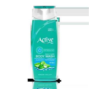 شامپو بدن اکتیو مدل آلوئه ورا حاوی عصاره نعنا مناسب برای انواع پوست حجم 400 میلی لیتر
