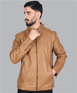 کت چرم مردانه ساده 2501