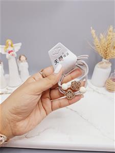 کش مو دخترانه طرح گل نگین دار کد 0022  