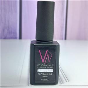 تاپ ژل گلیتردار سیلور ناخن ویکتوریا نیلز 15ML