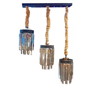 لوستر آویز باران 3 لامپ کد55