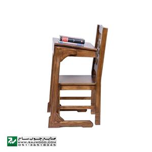 میز و صندلی نماز چوبی و تحریر باکس دار صنایع چوب ساج مدل 650 