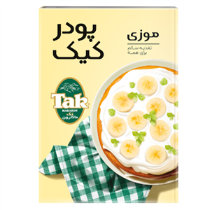 پودر کیک با طعم موز تک ماکارون 500 گرمی
