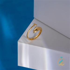 انگشتر طلای دلفین زرد