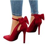 YOMISOY Womens High Heel Pump Bowtie Pointed Toe Ankle Strap Buckle Summer Party Wedding Shoes