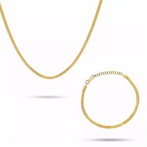 نیم ست طلا پلاژیو تیغ ماهی