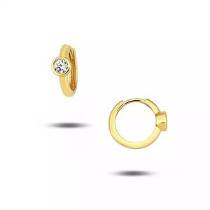 گوشواره طلا کلیپسی نگین دار