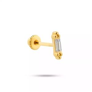 پیرسینگ طلا باگت و سه گوی