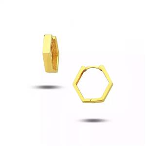 گوشواره کلیپسی چند ضلعی طلا