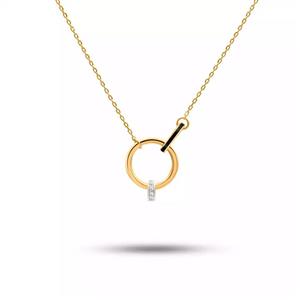 گردنبند طلا حلقه و لاین مشکی نوا