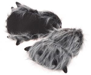 Silver Lilly Bear Paw Animal Slippers 