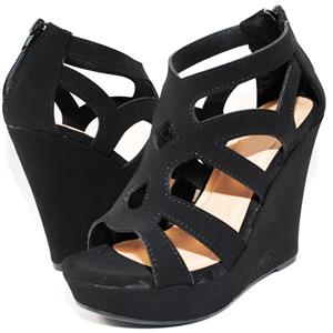 TRENDSup مجموعه کفش کفش صندل بلند گلادیاتور زنان گلادیاتور TRENDSup Collection Women Gladiator High Wedge Platform Sandal Shoes