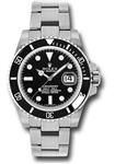 Rolex Oyster Perpetual 40MM Stainless Steel Submariner Date With a Rotable Black Cerachrom Time Lapse Bezel And a Black Index Dial with a Date Wheel.