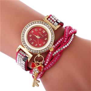 Watches Bracelet, Paymenow Women Round Crystal Diamond Luxury Analog Quartz Watches Dress Holiday Beach Fashion Wrist Watches 