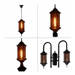 چراغ محوطه ای کیان مشکی شفق کد25