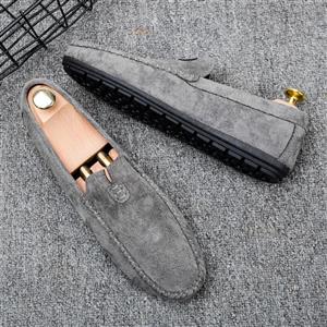 WuyiM® Hot Sales Summer Men's Comfortable lip-on Loafer Casual Shoes Breathables Driving Bean Solid Shoes 